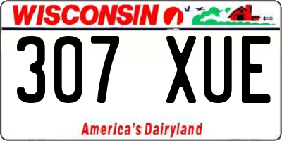 WI license plate 307XUE