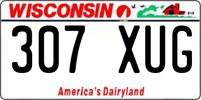 WI license plate 307XUG