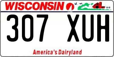 WI license plate 307XUH