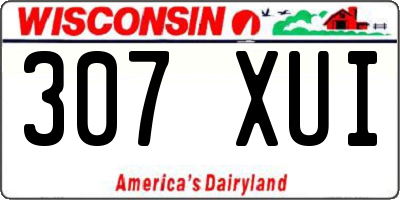 WI license plate 307XUI