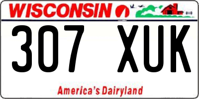WI license plate 307XUK