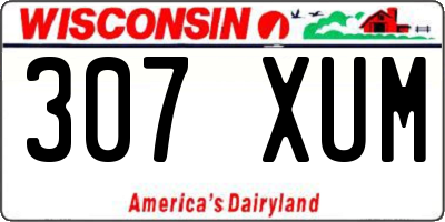 WI license plate 307XUM
