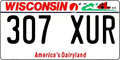 WI license plate 307XUR