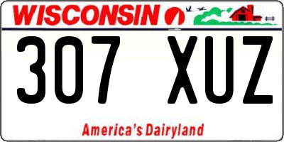 WI license plate 307XUZ