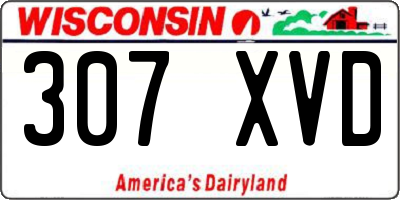 WI license plate 307XVD