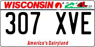 WI license plate 307XVE