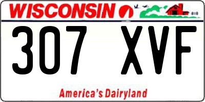 WI license plate 307XVF