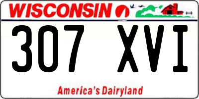 WI license plate 307XVI