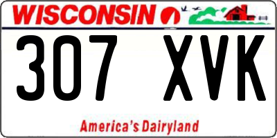 WI license plate 307XVK