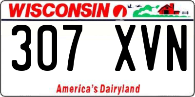 WI license plate 307XVN