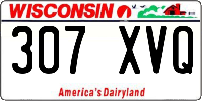 WI license plate 307XVQ