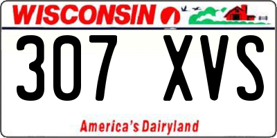 WI license plate 307XVS