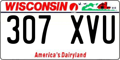 WI license plate 307XVU