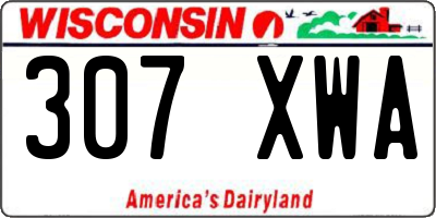 WI license plate 307XWA