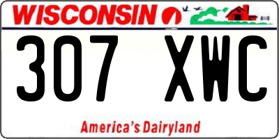 WI license plate 307XWC