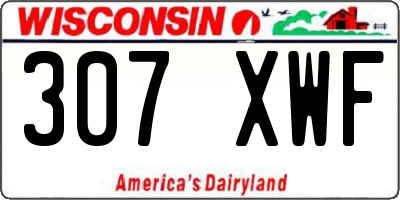WI license plate 307XWF