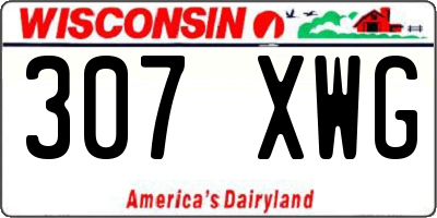 WI license plate 307XWG