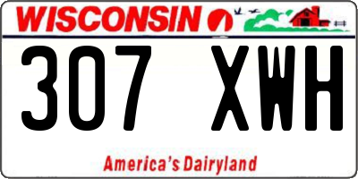 WI license plate 307XWH