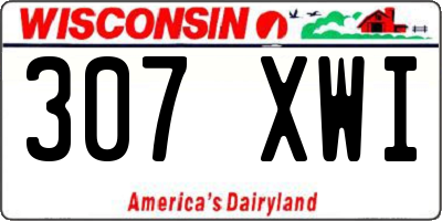 WI license plate 307XWI