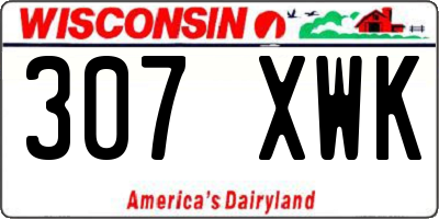 WI license plate 307XWK