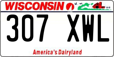 WI license plate 307XWL