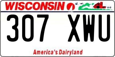 WI license plate 307XWU