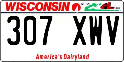 WI license plate 307XWV