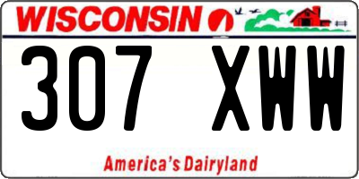 WI license plate 307XWW