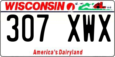 WI license plate 307XWX