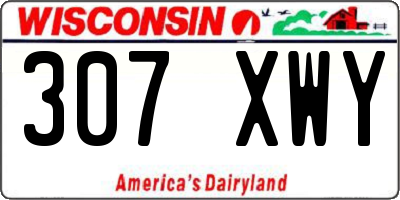 WI license plate 307XWY