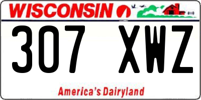 WI license plate 307XWZ