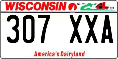 WI license plate 307XXA