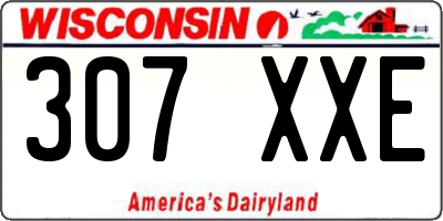 WI license plate 307XXE