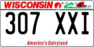 WI license plate 307XXI