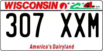 WI license plate 307XXM