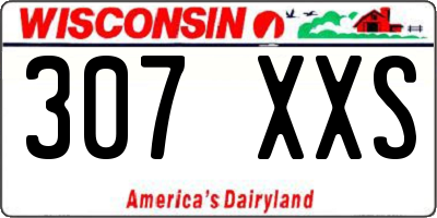 WI license plate 307XXS