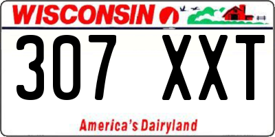 WI license plate 307XXT