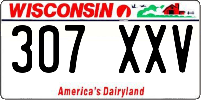 WI license plate 307XXV