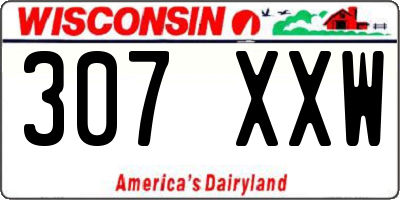 WI license plate 307XXW