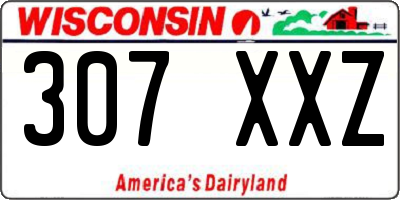 WI license plate 307XXZ