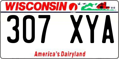 WI license plate 307XYA