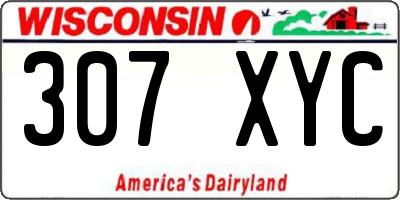 WI license plate 307XYC