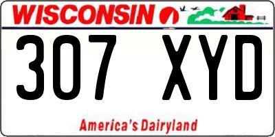 WI license plate 307XYD