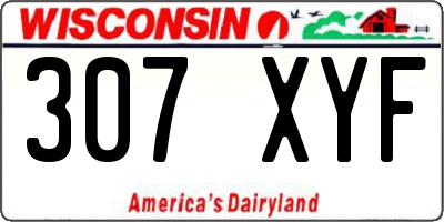 WI license plate 307XYF