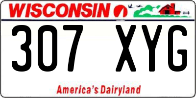 WI license plate 307XYG