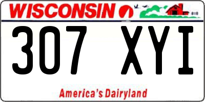 WI license plate 307XYI