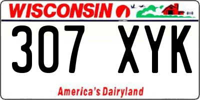 WI license plate 307XYK
