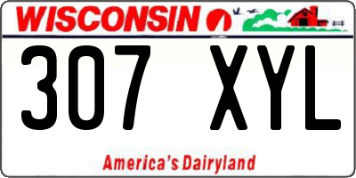 WI license plate 307XYL