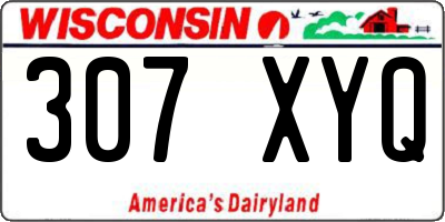 WI license plate 307XYQ