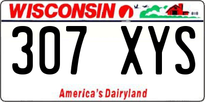 WI license plate 307XYS